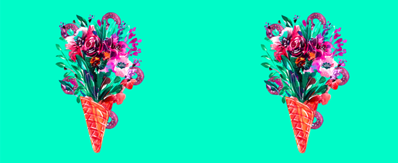 Aquarela de flores de verão