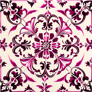 Azulejo Português Rosa Aesthetic
