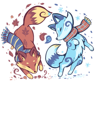 Autumn and Snow Fox