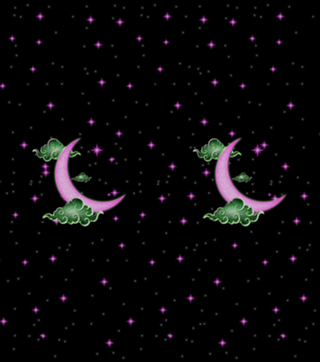 Lua minguante roxo