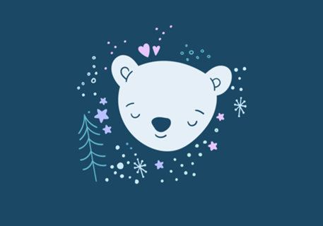 Boa Noite - Ilustração Fofa de Urso Polar