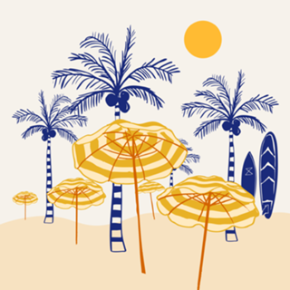 Vibes Retrô de Praia Amarela