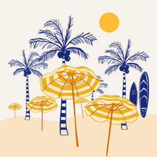 Vibes Retrô de Praia Amarela