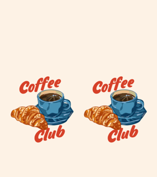 Clube do Café – Espresso e Croissant Ilustrados