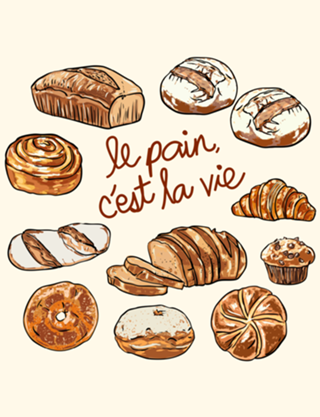 Le Pain C’est La Vie – Pão é Vida Ilustração