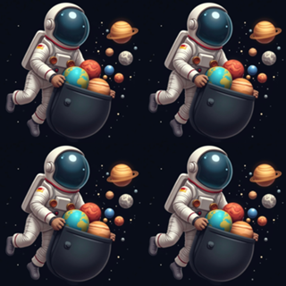 Astronauta Sonhador no Espaço