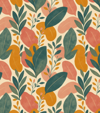 Colorful Minimal Leaf Pattern