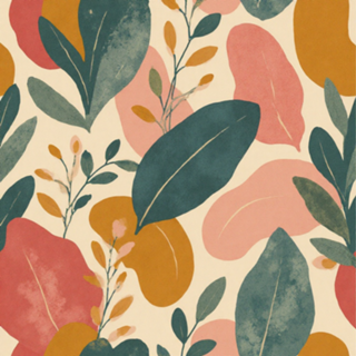 Colorful Minimal Leaf Pattern