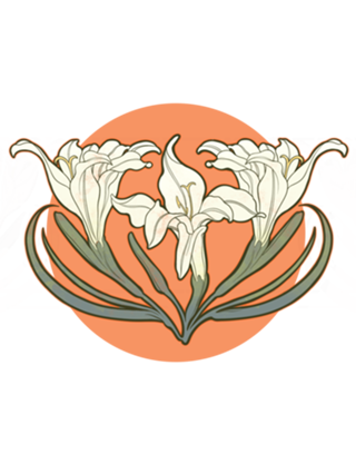Art nouveau lírio