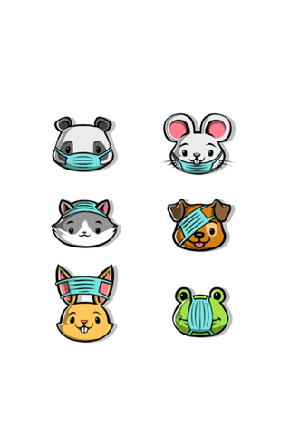 How not to wear a face mask animals cute funny