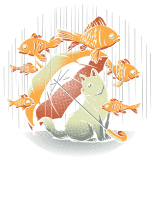 A Day In A Cat's Life Golden Fish In The Rain