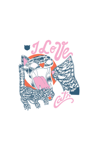 I Love Cats Vintage