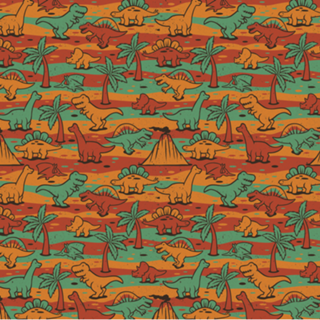 Jurassic Vintage T-Rex Dinosaur Pattern