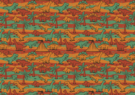 Jurassic Vintage T-Rex Dinosaur Pattern