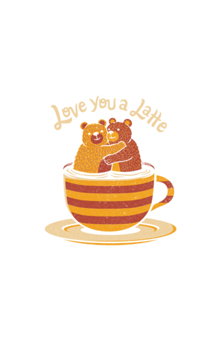 I Love You a Latte Bears Valentine