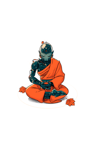 Meditation Robot Monk