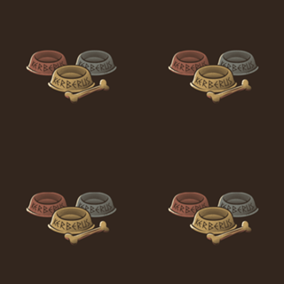 Cerberus x 3 Dog Food Bowl