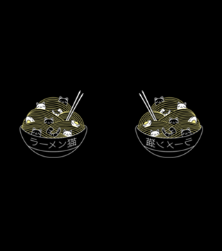 Ramen Lines Minimalist Cat