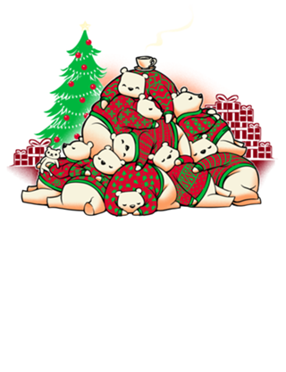 Good Night Xmas Bear Black