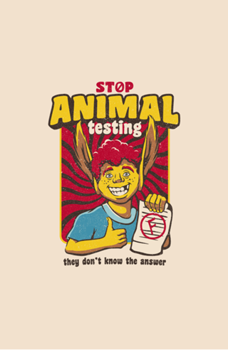 Stop Animal Testing Vintage Back to School