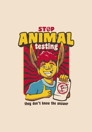 Stop Animal Testing Vintage Back to School