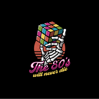 80s Will Never Die Skeleton Cube Vintage