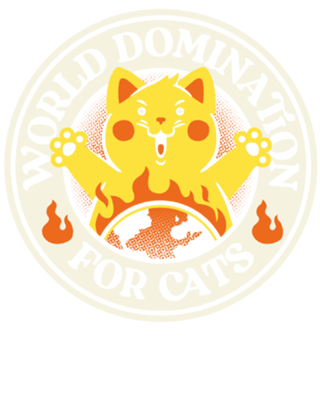 World Domination for Cats Stamp