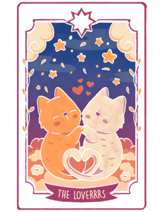 The Lovers Cat Valentines Tarot