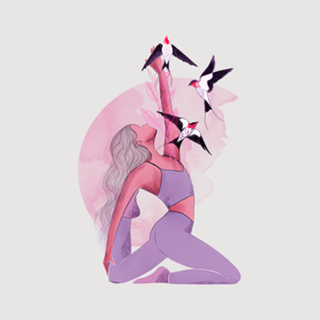 Yoga com pássaros