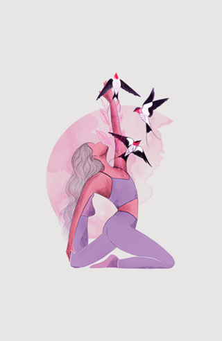 Yoga com pássaros