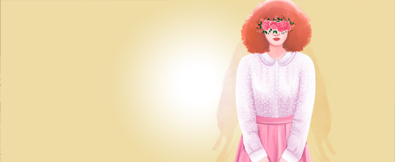 Garota com flores