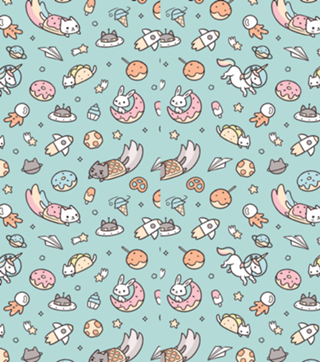 Space cats azul