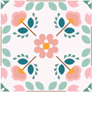 Spring floral tiles