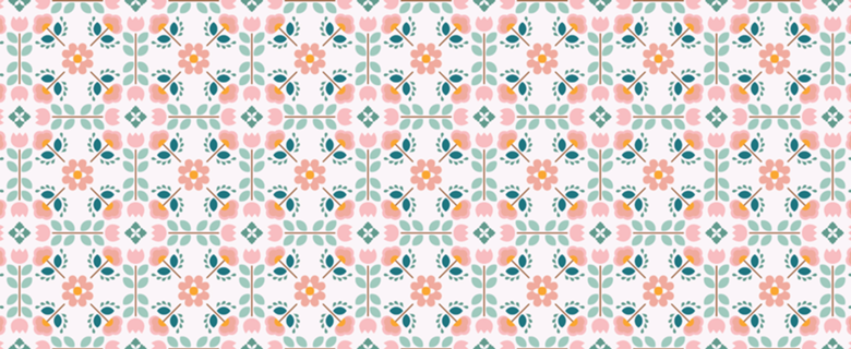 Spring floral tiles
