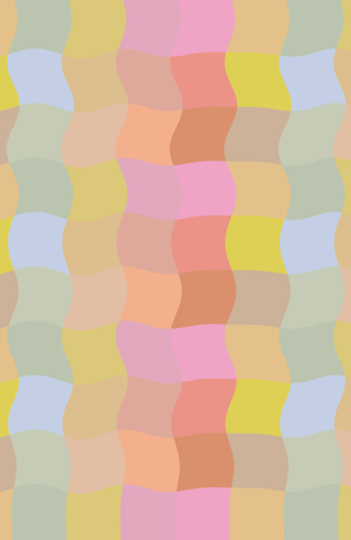 Wavy checkerboard pattern rainbow