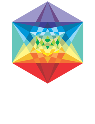 Hexágono 5D com as Cores dos Chakras