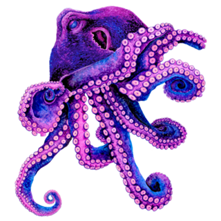 Lady Octopus - Aquarela Polvo Pink