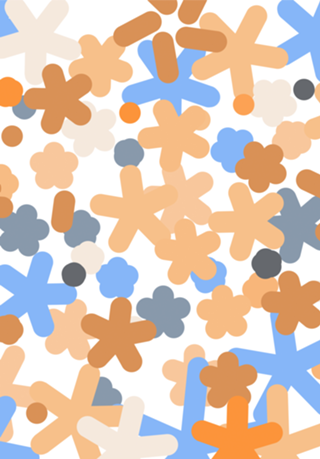 Flower pattern blush cute feminine