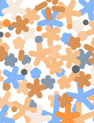 Flower pattern blush cute feminine