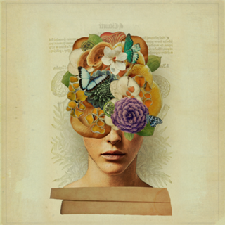 Colagem Surrelista Woman & Butterflies
