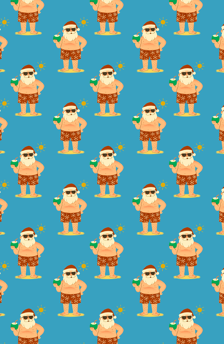 Papai Noel de férias