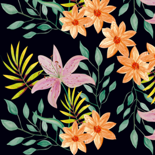 Floral Preto