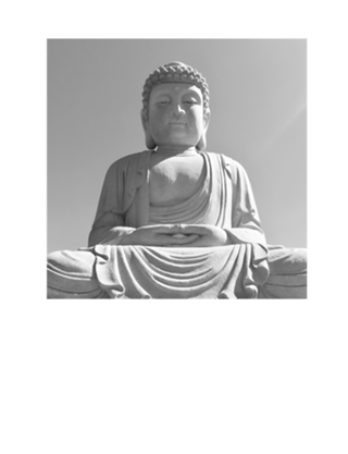 Buda em p&b