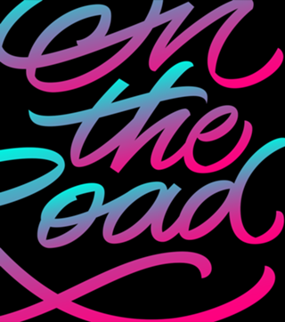 On the road (lettering) / gradiente
