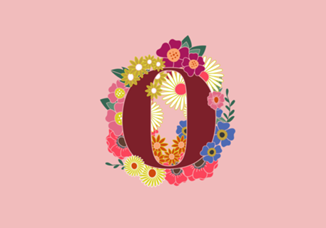 Monograma Floral O