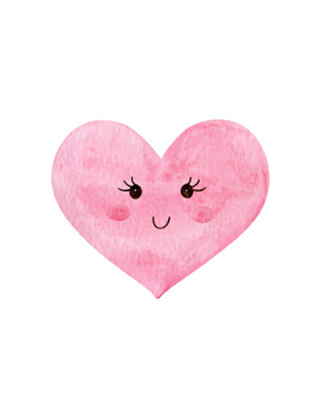 Coração rosa