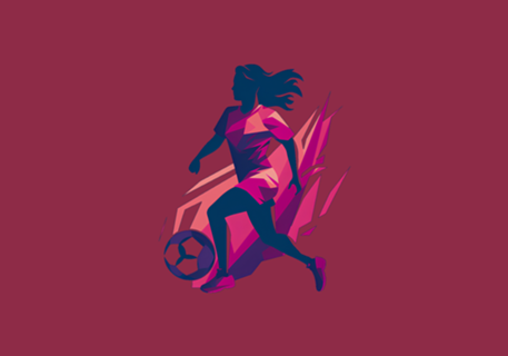 Futebol Feminino: Arte Geométrica Pop
