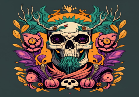 Caveira Macabra De Halloween