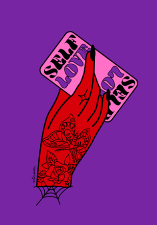 Self love hand