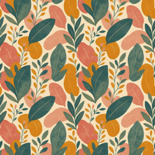 Colorful Minimal Leaf Pattern